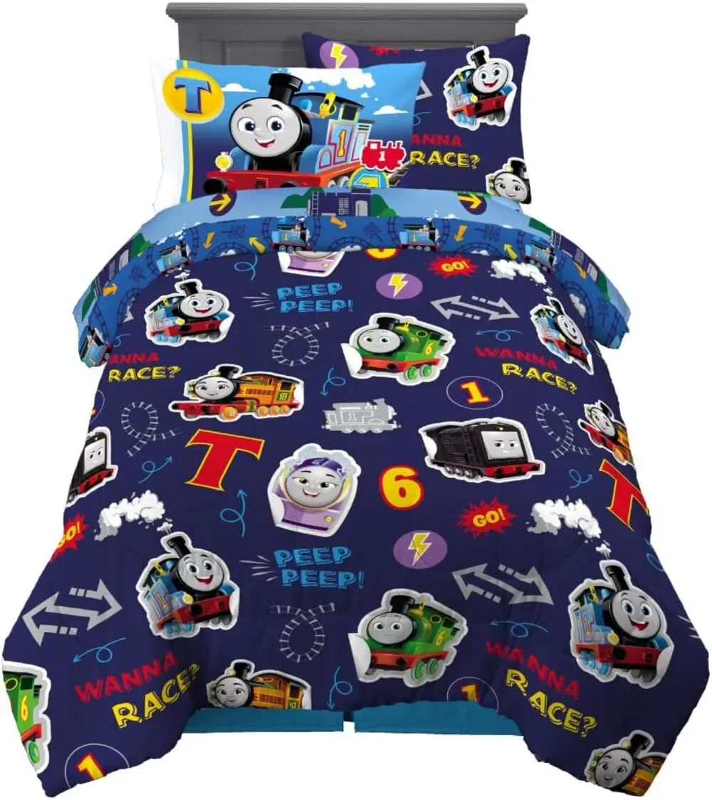Thomas Train & Friends 5 Piece Twin Bedding Set Comforter + Sheets Franco  NEW